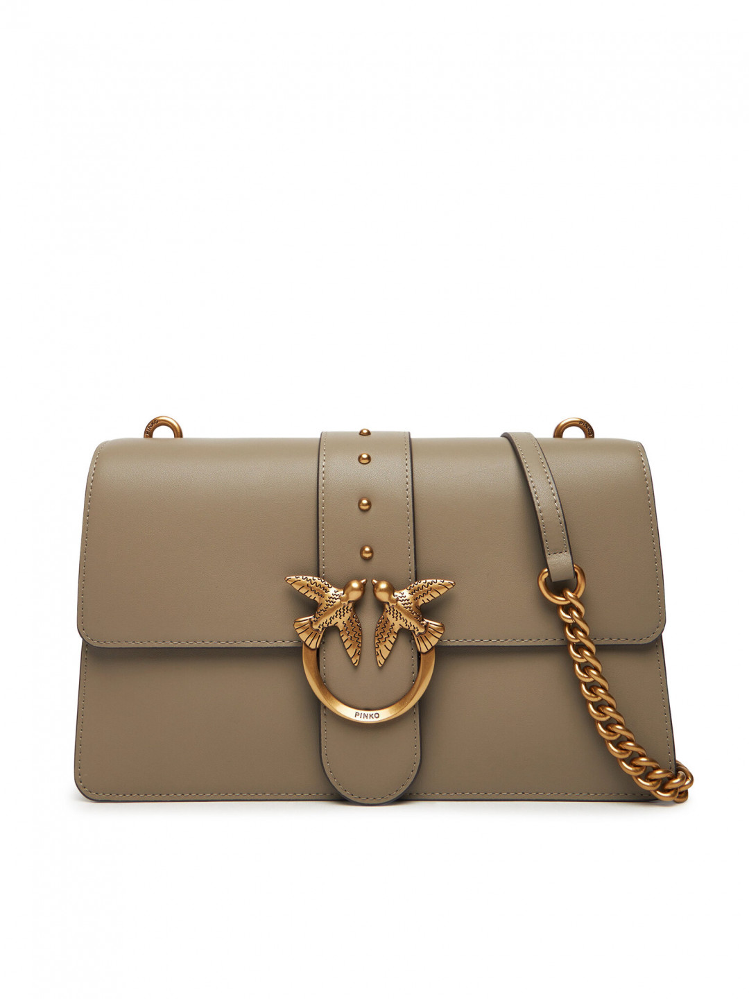 PINKO Kabelka Love One Classic ST CL Al 25-26 PLTT 105857 A0F1 Šedá